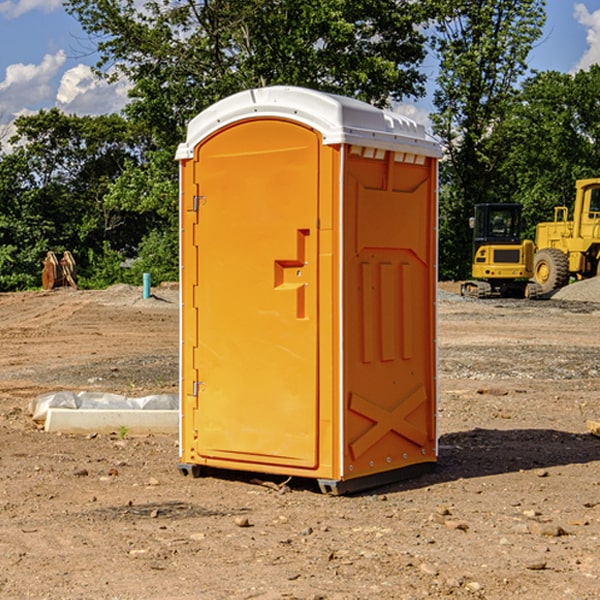 how often are the portable restrooms cleaned and serviced during a rental period in Centenary SC